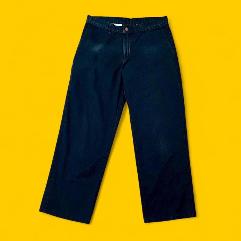 Genuine Dickies Black Work Pants W34 L30 Straight Fit